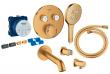 Grohe komplet indbygningspakke til badekar inkl/termostat og SmartActive - B�rstet Cool Sunrise