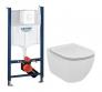 Ideal Standard Tesi RIMless+ toiletpakke inkl. s�de m/softclose, cisterne og hvid betjening