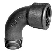 GF Sort kort bøjning 90 grader - Muffe/Nippel - 3/8