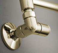 Str&oslash;mberg VK1700 ventils&aelig;t - Hj&oslash;rne - Vendbar - Poleret messing