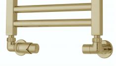 TVS returtermostatventils�t poleret messing - Venstre model