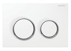Geberit Omega 20 Round betjeningsplade - Hvid/krom