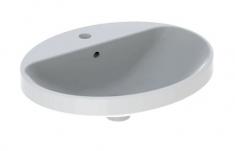 Geberit Variform 60 oval h�ndvask m/bagkant t/nedf�ldning - 1 hanehul
