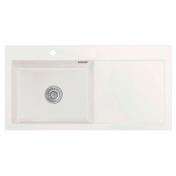 Lavabo Mera 100 SL porcel�nsk�kkenvask - Vask til venstre/krom afl�b