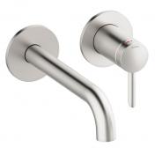 Damixa Iris h�ndvaskarmatur til indbygning m/Koldstart - 180 mm - Steel