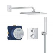 Grohe Precision Cube 310 komplet brusesystem til indbygning - Krom