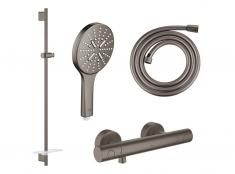 Grohe Rainshower SmartActive komplet brusesystem m/termostat - B�rstet hard graphite
