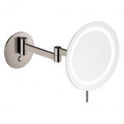 Damixa Zen make-up spejl m/lys og 5x forst�rrelse - B�rstet grafitgr�