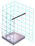 Van Der P Forh�ngstang 100cm m/2 v�gflanger - Rustfri st�l