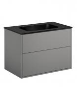 Gustavsberg Artic 80 m�bels�t m/sort vask - Askegr�