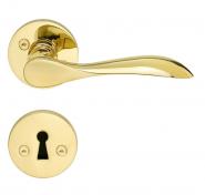 Beslagsboden indend�rs d�rgreb inkl n�gleskilt - Poleret messing