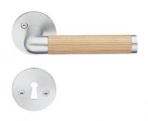 Beslagsboden indend�rs d�rgreb inkl n�gleskilt - B�rstet krom/eg