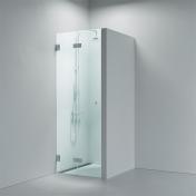 Str�mberg Lucca 180 brusefolded�r, skr�ddersyet - Klart glas/krom