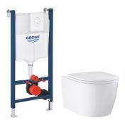 Grohe Start Round toiletpakke inkl. s�de m/SoftClose, cisterne og betjening i hvid