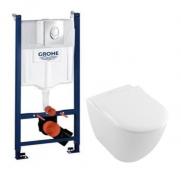 Villeroy & Boch Subway 2.0 m/RIMless og C+ toiletpakke inkl. s�de m/soft-close, cisterne og krom betjening