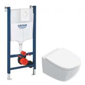 Catalano Alvea toiletpakke inkl. toilets�de m/SoftClose, cisterne og hvid betjening