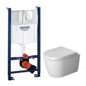Duravit Me by Starck Compact toiletpakke inkl. s�de m/softclose, Wondergliss, cisterne og krom betjening