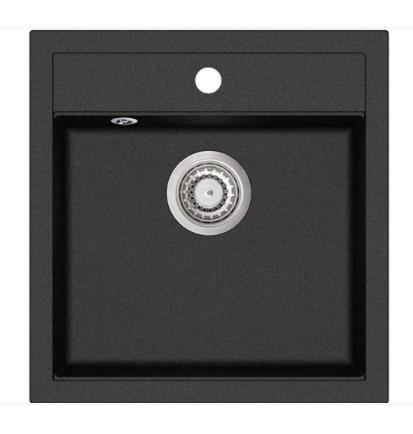 Lavabo Jupiter 50 kompositvask - Antracit-sort/Krom Lavabo Jupiter 50 kompositvask - Antracit-sort/Krom