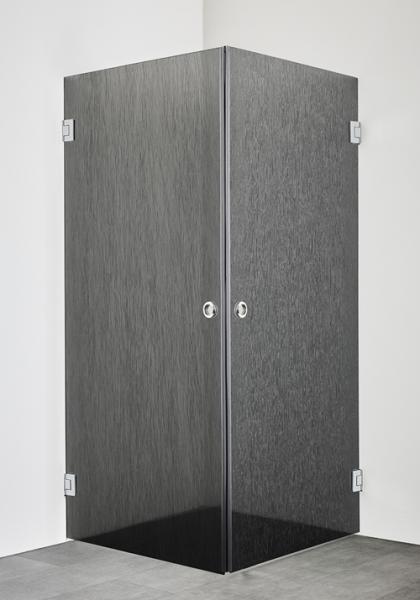 Hafa Infinity bruseniche - Lace glas - Krom - 90x90 cm Hafa Infinity bruseniche - Lace glas - Krom - 90x90 cm