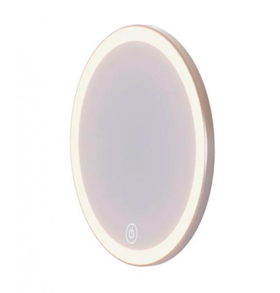 Dansani HANDY makeupspejl m/oph&aelig;ng og lysstyring - 5x forst&oslash;rrelse - Alu