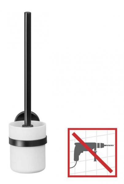 Wenko Pavia toiletbørste til væg - Mat sort - Skruefri Wenko Pavia toiletbørste til væg - Mat sort - Skruefri