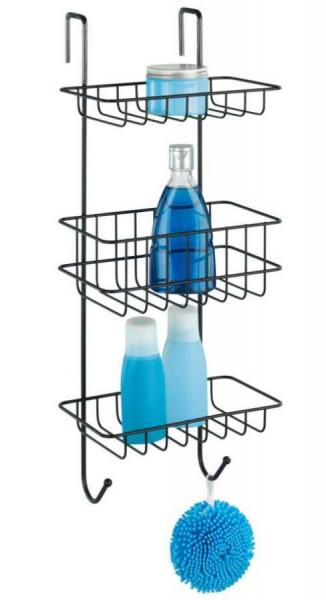 Wenko Revigo trippel brusehylde til brusevæg - Sort Wenko Revigo trippel brusehylde til brusevæg - Sort