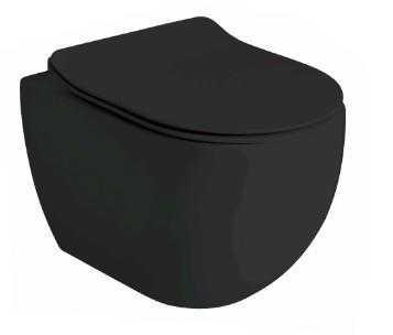 Lavabo Glomp Mini rimless væghængt toilet - Mat sort Lavabo Glomp Mini rimless væghængt toilet - Mat sort