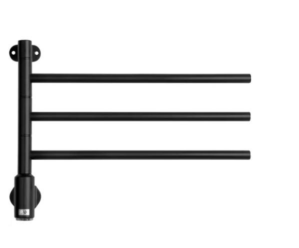 Kriss Flex 1 Håndklædetørrer m/3 arme - 55x42 cm - Mat sort Kriss Flex 1 Håndklædetørrer m/3 arme - 55x42 cm - Mat sort