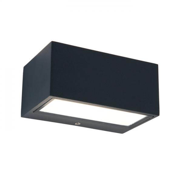 Lutec Architectural Gemini udend&oslash;rslampe 14 x 6,5 cm - M&oslash;rk gr&aring;