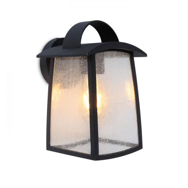 Lutec Tradition Kelsey udend&oslash;rslampe til v&aelig;g m/regnglas - Stor - Mat sort