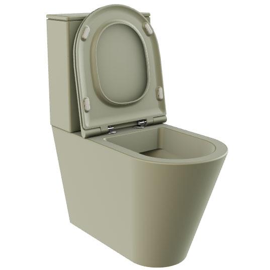 Lavabo Forma rimless gulvst&aring;ende toilet BTW inkl. s&aelig;de - Nature green