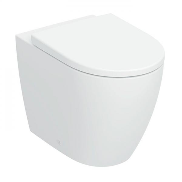 Geberit iCon gulvstående Back-to-Wall toilet m/skjult montering, TurboFlush og toiletsæde Geberit iCon gulvstående Back-to-Wall toilet m/skjult montering, TurboFlush og toiletsæde