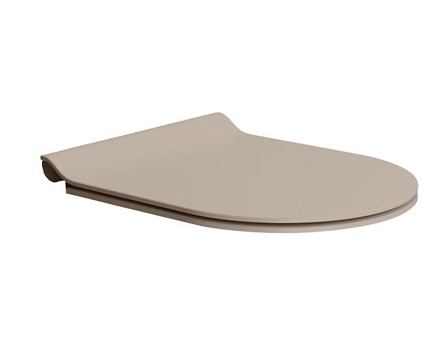 GSI Pura toilets&aelig;de m/softclose og quickrelease - Tortora