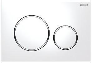 Geberit Sigma 20 Round betjeningsplade - Hvid/krom