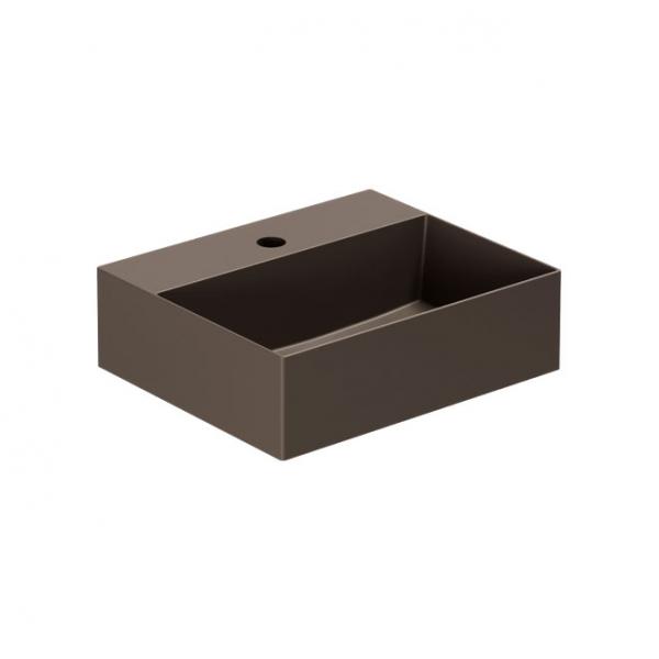 Lavabo Elegance SQ 42 h&aring;ndvask t/v&aelig;g eller m&oslash;bel - Uden overl&oslash;b - Cocoa