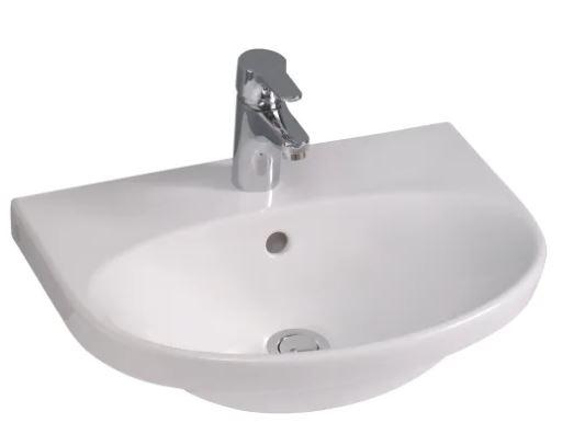 Gustavsberg 5550 50 Nautic håndvask t/væg - Uden overløb - 1 hanehul Gustavsberg 5550 50 Nautic håndvask t/væg - Uden overløb - 1 hanehul