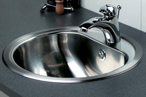 Eico ALANTIS R &Oslash;46 h&aring;ndvask t/nedf&aelig;ldning - 1 hanehul - Med overl&oslash;b - Rustfri st&aring;l