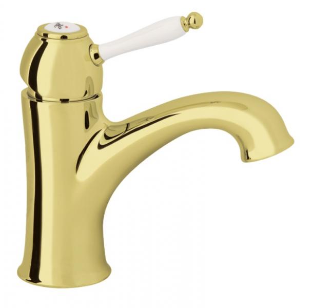 Damixa Tradition 1 grebs h&aring;ndvaskarmatur u/bundventil - Poleret messing