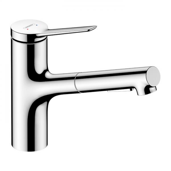 hansgrohe Zesis M33 k&oslash;kkenarmatur m/udtr&aelig;ksbruser 150 m/EcoSmart 2jet - Krom