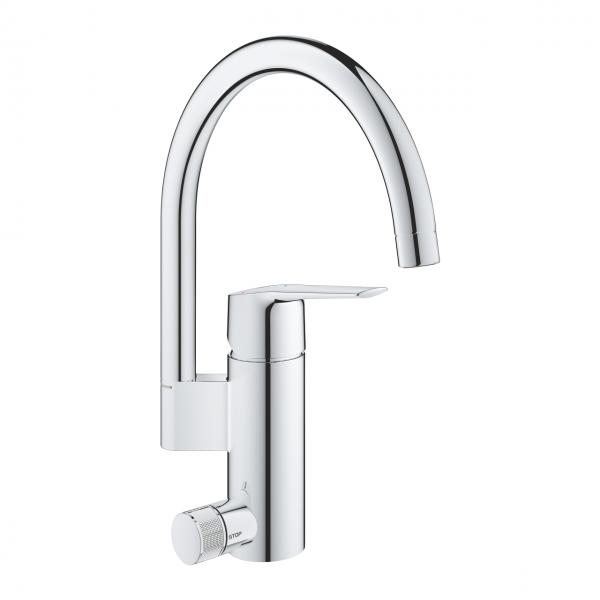 Grohe Start k&oslash;kkenarmatur m/C-tud og afsp&aelig;rring - Krom