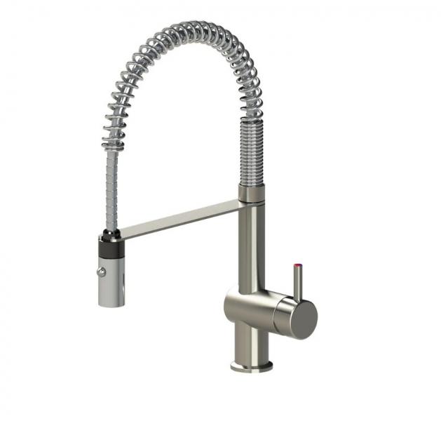 Kriss Skandi semi-pro k&oslash;kkenarmatur - Rustfrit st&aring;l