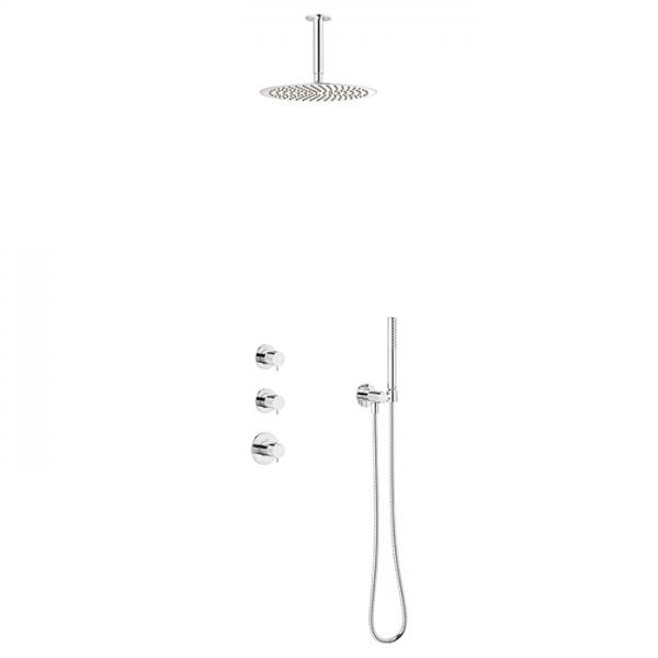 Damixa Iris XS 2 brusesystem til indbygning - Loft - Krom