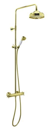 Damixa Tradition komplet brusesystem &Oslash;200 - Poleret messing