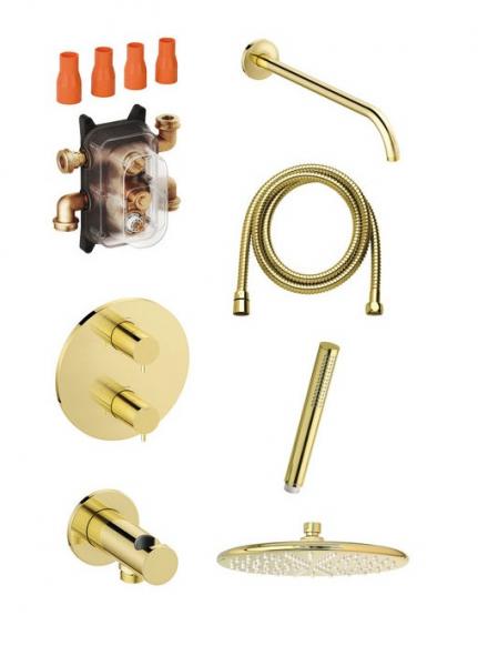 Damixa Silhouet komplet brusesystem til indbygning - Poleret messing Damixa Silhouet komplet brusesystem til indbygning - Poleret messing