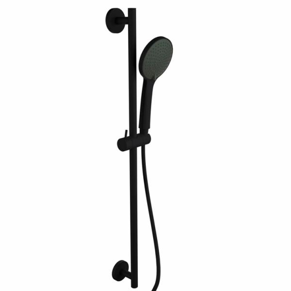 Lavabo Luca bruses&aelig;t m/rund h&aring;ndbruser - Mat sort