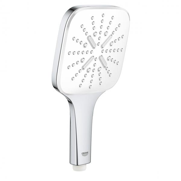 Grohe Rainshower Smartactive 130 Cube h&aring;ndbruser - Krom/hvid