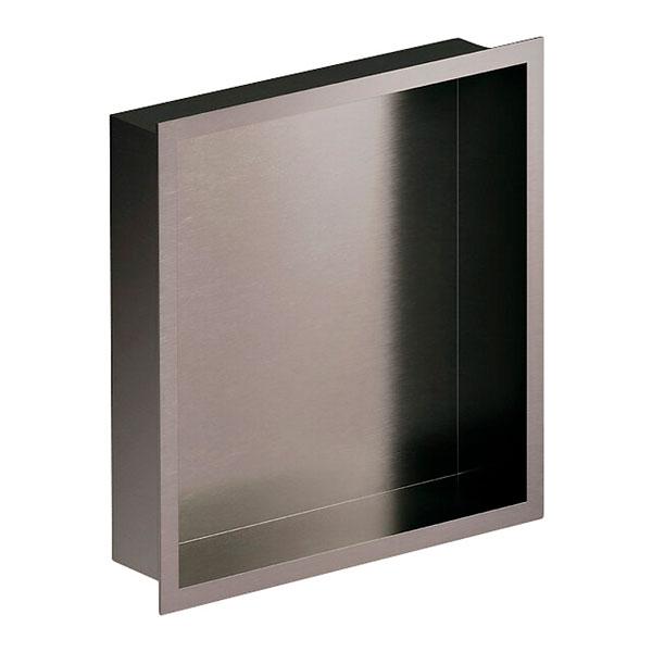 Damixa Zen badev&aelig;relseshylde til indbygning - Firkantet - B&oslash;rstet grafitgr&aring;