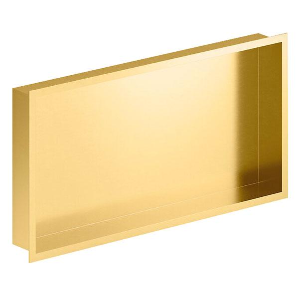 Damixa Zen badeværelseshylde til indbygning - Rektangulær - Børstet messing Damixa Zen badeværelseshylde til indbygning - Rektangulær - Børstet messing