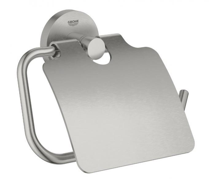 Grohe Essentials toiletrulleholder med låg - Steel Grohe Essentials toiletrulleholder med låg - Steel