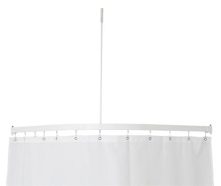 Van Der P Forh&aelig;ngsstang Profil5001 Flad skinne 15x33mm, 90x90cm m/loftst&oslash;tte - Hvid